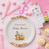 Halloween Pompoen Herfst Thanksgiving Baby shower Papieren Bordje (Feest)