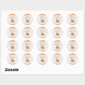 Halloween Pompoen Herfst Thanksgiving Baby shower Ronde Sticker (Vel)