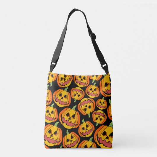 Halloween pompoen:  herfstsymbool crossbody tas (Achterkant)