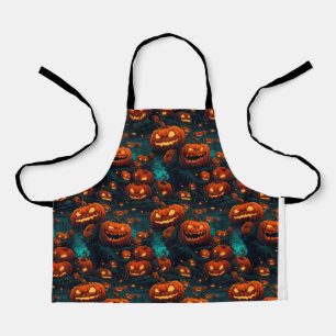 Halloween pompoen hoofd patroon schort