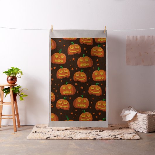Halloween pompoen hoofd patroon. stof (Voorbeeld)