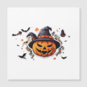 Halloween pompoen hoofd Sticker Transparant (Voorkant)