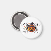 Halloween pompoen hoofd Sticker Transparant Magneet (Voorkant / Achterkant)
