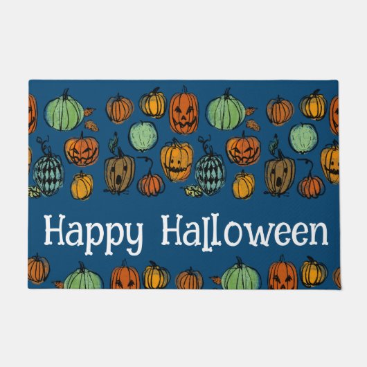 Halloween pompoen hoofden deur mat (Voorkant)