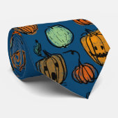 Halloween pompoen hoofden stropdas (Opgerold)