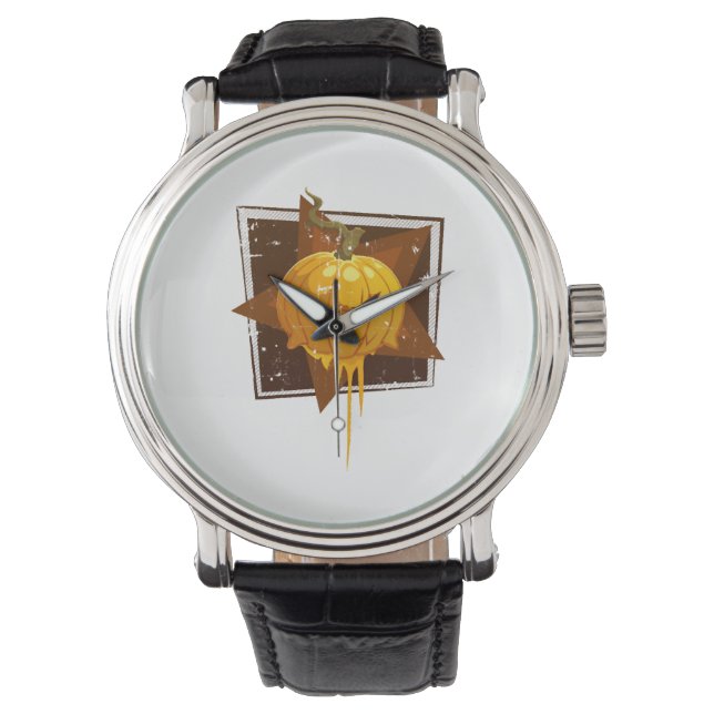 Halloween pompoen horloge (Voorkant)
