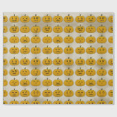  Halloween pompoen houtsnijwerk Cadeaupapier (Vlak)