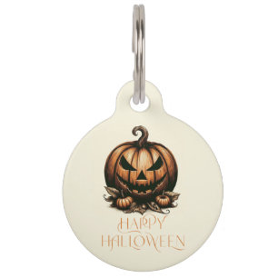 Halloween pompoen Huisdierpenning