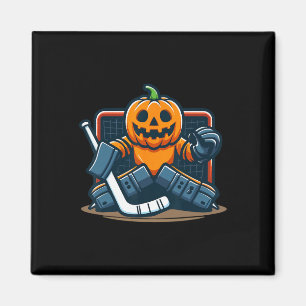 Halloween Pompoen IJshockey Doelman Magneet