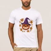 Halloween pompoen illustratie T-shirt (Voorkant)