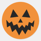 Halloween Pompoen Jack o Lantaarn Sinaasappel Ronde Sticker (Voorkant)