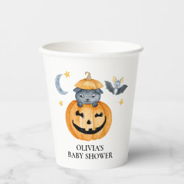 Halloween Pompoen Jack-O-Lantern Baby Shower Papieren Bekers
