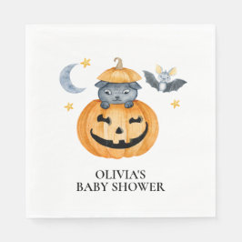 Halloween Pompoen Jack-O-Lantern Baby Shower Serve Servet