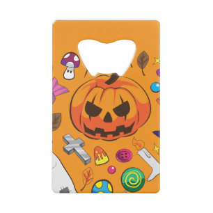 Halloween Pompoen Jack O Lantern Creditkaart Flessenopener