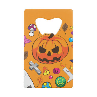 Halloween Pompoen Jack O Lantern Creditkaart Flessenopener