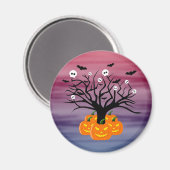 Halloween Pompoen Jack o' Lantern Dode Boom Magneet (Voorkant / Achterkant)
