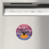 Halloween Pompoen Jack o' Lantern Dode Boom Magneet (Insitu (Vaatwasser))