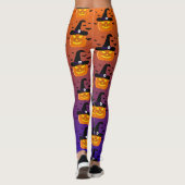 Halloween pompoen Jack o’ Lantern Witch Pet Leggin Leggings (Achterkant)