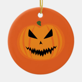 Halloween pompoen Jack O'lantaarn gezicht zwart si Keramisch Ornament