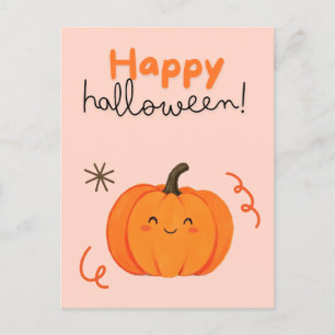 Halloween pompoen kaart