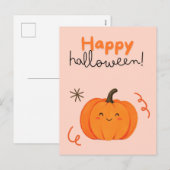 Halloween pompoen kaart (Voorkant / Achterkant)