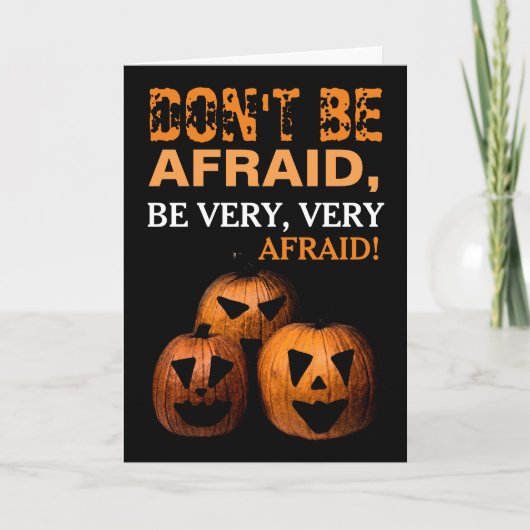Halloween Pompoen Kaart (Voorkant)
