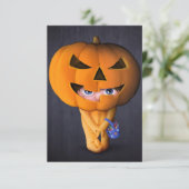Halloween pompoen kaart (Staand voorkant)