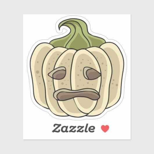 Halloween pompoen karakter sticker (Vel)