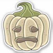 Halloween pompoen karakter sticker (Voorkant)