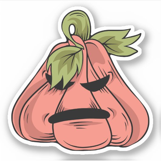 Halloween pompoen karakter sticker (Voorkant)