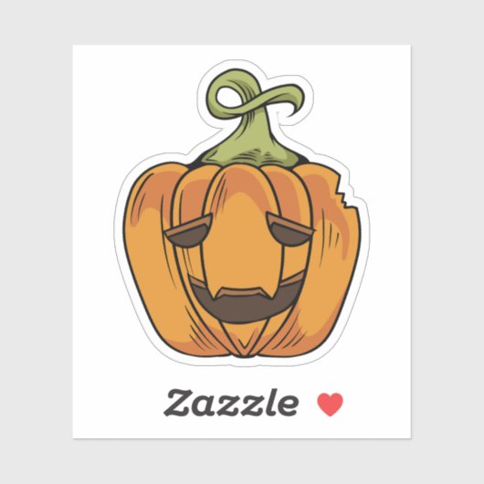 Halloween pompoen karakter sticker (Vel)