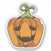 Halloween pompoen karakter sticker (Voorkant)