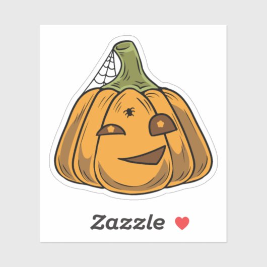 Halloween pompoen karakter sticker (Vel)