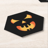 Halloween pompoen kartonnen onderzetters (Schuin)