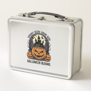Halloween Pompoen Kasteel Vintage Griezelen T-shir