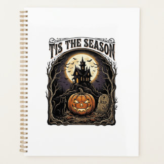Halloween Pompoen Kat Geheime Vintage Seizoen Scen Planner