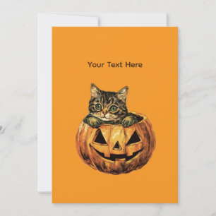 Halloween pompoen Kat Kaart
