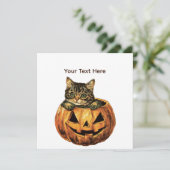 Halloween pompoen Kat Kaart (Staand voorkant)