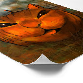 Halloween Pompoen Kat Print (Hoek)