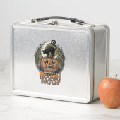 Halloween Pompoen Kat Ruw Patch Vintage Gravure (In situ)