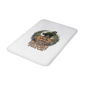 Halloween Pompoen Kat Ruw Patch Vintage Gravure Badmat (Gekanteld)