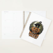 Halloween Pompoen Kat Ruw Patch Vintage Gravure Planner (Display)