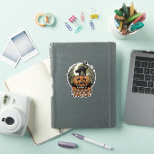 Halloween Pompoen Kat Ruw Patch Vintage Gravure Sticker (iPad Cover)