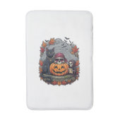 Halloween Pompoen Kat Schedel Grim Reaper Herfst B Badmat (Voorkant Verticaal)