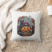 Halloween Pompoen Kat Schedel Grim Reaper Herfst B Kussen (Deken)