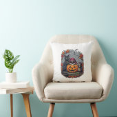 Halloween Pompoen Kat Schedel Grim Reaper Herfst B Kussen (Stoel)
