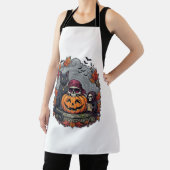 Halloween Pompoen Kat Schedel Grim Reaper Herfst B Schort (Insitu)
