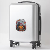 Halloween Pompoen Kat Schedel Grim Reaper Herfst B Sticker (Koffer)