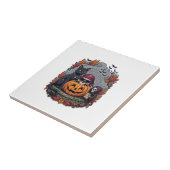 Halloween Pompoen Kat Schedel Grim Reaper Herfst B Tegeltje (Zijkant)
