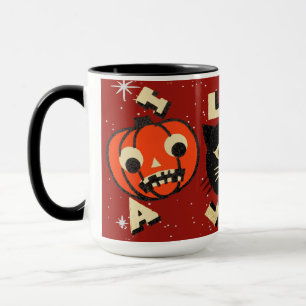 Halloween pompoen kat schedel mok
